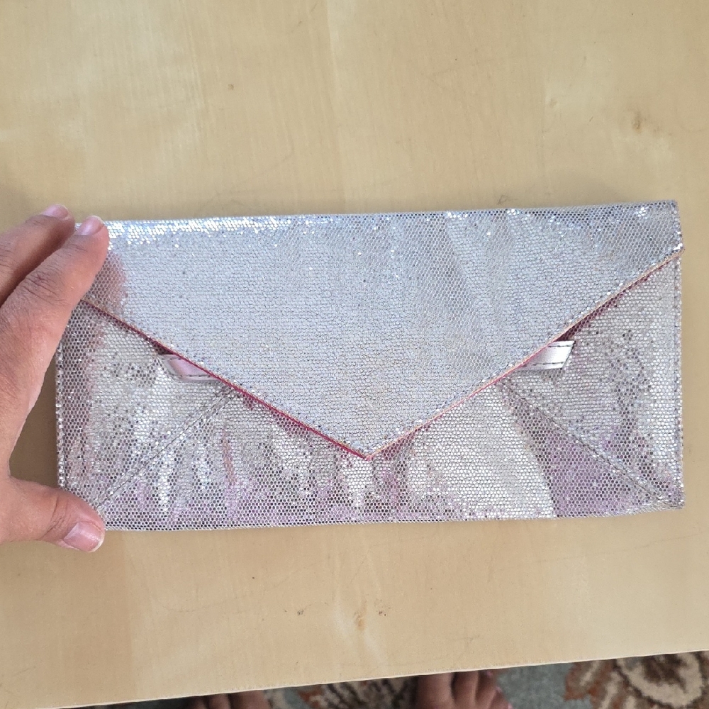 Victorias Secret Sparkling Pink Envelope Clutch